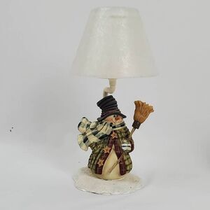 Snowman Tea Candle Holder Lamp Christmas Holiday Decor